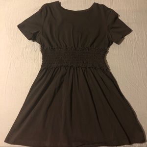 Topshop Black Waist Cinched Dress